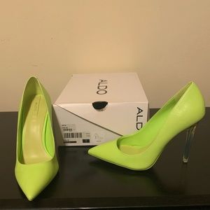Nika Yellow/Lime heeled Pump by Aldo